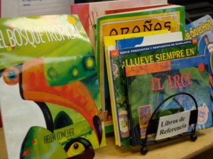 Dual language teachers at PS 149 celebrate read aloud texts. 